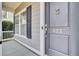 Close-up of the front door showing the house number and black shutters at 422 Sanders Farm Ln, Charleston, SC 29492