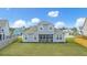 A well-manicured backyard with a screened-in porch and lush green grass at 532 Fern Tree Dr, Summerville, SC 29486