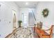 Foyer with hardwood floors and a staircase leading to the upper level at 532 Fern Tree Dr, Summerville, SC 29486