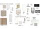 Selection of interior design materials for a home, including paint, backsplash, countertop, and flooring at 724 Rumbling Leaf Ln, Summerville, SC 29486
