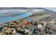 Aerial view of waterfront property showcasing its serene surroundings at 1009 Seacrest Ln, Folly Beach, SC 29439