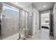 Bright bathroom featuring a glass-enclosed shower with natural light at 107 Cotton Blossom Way, Summerville, SC 29485