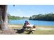 Scenic lake view featuring a picnic area, offering a peaceful retreat in a nature-filled setting at 170 Collared Dove Ct, Summerville, SC 29483