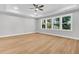 Large bedroom featuring hard wood floors, ceiling fan, and recessed lighting at 2210 Norwood Oaks Dr, Mount Pleasant, SC 29466