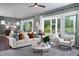 Comfortable living room featuring large windows, a ceiling fan, and stylish decor at 2210 Norwood Oaks Dr, Mount Pleasant, SC 29466