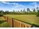Spacious backyard featuring lush lawn, framed by a classic wooden fence and mature trees at 242 Bering Ln, Summerville, SC 29486