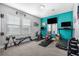 Dedicated home gym with a variety of fitness equipment and inspiring decor at 242 Bering Ln, Summerville, SC 29486