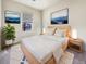 Stylishly decorated bedroom features a modern bed frame, plush rug, and calming artwork at 307 Sedona Dr, Summerville, SC 29486