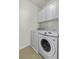 This laundry room features a Samsung washer and dryer and overhead cabinets at 4237 William E Murray Blvd, Charleston, SC 29414