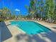Refreshing community pool surrounded by ample seating, lush trees and clear blue sky at 524 Amalie Farms Dr, Charleston, SC 29492