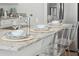 Granite kitchen island featuring stainless steel faucet and a modern sink at 5569 Ruby Falls Drive Ln, North Charleston, SC 29420