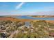 Stunning aerial view of a waterfront community nestled amidst lush greenery and winding waterways at 728 N Godfrey Park Pl, Charleston, SC 29407