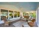 Relaxing screened porch with comfortable wicker seating and water views at 728 N Godfrey Park Pl, Charleston, SC 29407