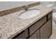 Granite-look vanity features an oval sink, dark wood cabinetry, and a chrome faucet at 96 Dean Dr, Summerville, SC 29483