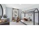Cozy bedroom featuring a decorative bed frame, globe, and natural light from the window at 1049 Tea Time Dr, Summerville, SC 29485