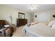 Spacious bedroom features neutral walls, carpet, ceiling fan, and closet with double doors at 109 White Pine Way, Summerville, SC 29485