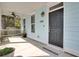 Cozy front porch featuring a ceiling fan and a welcoming entrance door at 1300 Carol Oaks Dr, Mount Pleasant, SC 29466