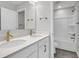 Bathroom featuring double sink vanity, chrome fixtures and a shower-tub combination at 151 Cantona Dr, Summerville, SC 29483