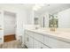 Bathroom featuring double sinks, and a glass-enclosed shower at 1630 Balsam St, Charleston, SC 29407