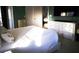 Well-lit main bedroom boasts white furniture and features a view into the bathroom at 203 Candleberry Cir, Goose Creek, SC 29445