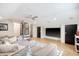 Open living room featuring hardwood floors, a large sofa, and a modern ceiling fan at 299 Bampfield Dr, Mount Pleasant, SC 29464