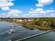 Beautiful waterfront community featuring private docks and mature landscaping under a bright blue sky at 3034 Maritime Forest Dr, Johns Island, SC 29455