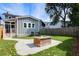 Relaxing backyard with a fire pit and well-maintained lawn at 35 Cypress St, Charleston, SC 29403
