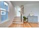 Inviting staircase with wooden steps and wrought iron railing at 35 Cypress St, Charleston, SC 29403