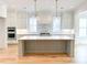 Open kitchen with a central island, modern appliances, and stylish pendant lighting at 3853 Delinger Dr, Mount Pleasant, SC 29466