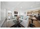 Bright living room features a coffered ceiling, fireplace and hardwood floors at 436 Rowley Ln, Summerville, SC 29486