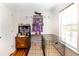 Interior shot featuring pet crates and an arrangement of ribbons, offering a glimpse into the pet-friendly home at 6118 Hazelhurst Ln, Ravenel, SC 29470