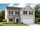 Charming two-story home with a front-facing two-car garage, offering a modern aesthetic and curb appeal at 5215 Cottage Lndg Dr, Summerville, SC 29485