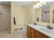 Bright bathroom with double vanity and access to a large tiled shower at 732 Lindhaven Dr, Pineville, SC 29468