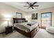 Inviting bedroom with a ceiling fan, neutral colors, and a cozy atmosphere at 732 Lindhaven Dr, Pineville, SC 29468