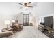 Cozy bonus room featuring neutral carpet, recessed lighting, and a ceiling fan for added comfort at 779 Hamlet Cir, Goose Creek, SC 29445