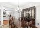 Formal dining room is perfect for entertaining and features a chandelier at 779 Hamlet Cir, Goose Creek, SC 29445
