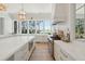 Gourmet kitchen with marble countertops, stainless steel appliances, and beautiful water view at 821 Bulls Bay Blvd, Mount Pleasant, SC 29429
