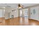 Open living area featuring wood floors and natural light from a decorative front door at 834 Prince John Dr, Charleston, SC 29407