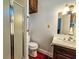 Bathroom featuring shower, toilet and vanity sink at 1003 Wichman St, Walterboro, SC 29488