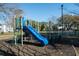 Blue slide, climbing bars, and green accents provide a safe and fun play area for children at 1054 Anna Knapp Blvd # 4E, Mount Pleasant, SC 29464