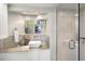 Stylish bathroom featuring a modern sink and tiled shower with a glass door at 1109 Diodia Ct, Kiawah Island, SC 29455