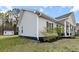 Exterior shot of house featuring dark shutters and clean landscaping at 218 Mohican Cir, Summerville, SC 29483