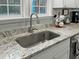 Stainless steel kitchen sink with granite counters at 218 Mohican Cir, Summerville, SC 29483