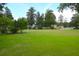 Well-maintained front yard of a home featuring lush green grass and mature shade trees at 219 Rigby St, Reevesville, SC 29471