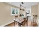 Dining room featuring hardwood floors and a stylish light fixture at 2224 Shoreline Dr, Johns Island, SC 29455