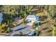 Aerial of community clubhouse with parking, playground, landscaping, and manicured green space at 2901 Eddy Dr, Mount Pleasant, SC 29466