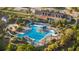 Aerial view showcasing the pool, lounge area, and tropical landscaping of this beautiful property at 2901 Eddy Dr, Mount Pleasant, SC 29466