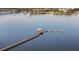 Scenic aerial view showcasing a gazebo at the end of a long pier on the tranquil waterway at 2901 Eddy Dr, Mount Pleasant, SC 29466