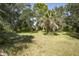 Lush green property with mature trees and a glimpse of vintage machinery, perfect for nature enthusiasts at 410 E Indian Ave, Folly Beach, SC 29439