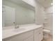 Well-lit bathroom with a large mirror, vanity, and bathtub/shower combination at 513 Verdi Dr, Summerville, SC 29486